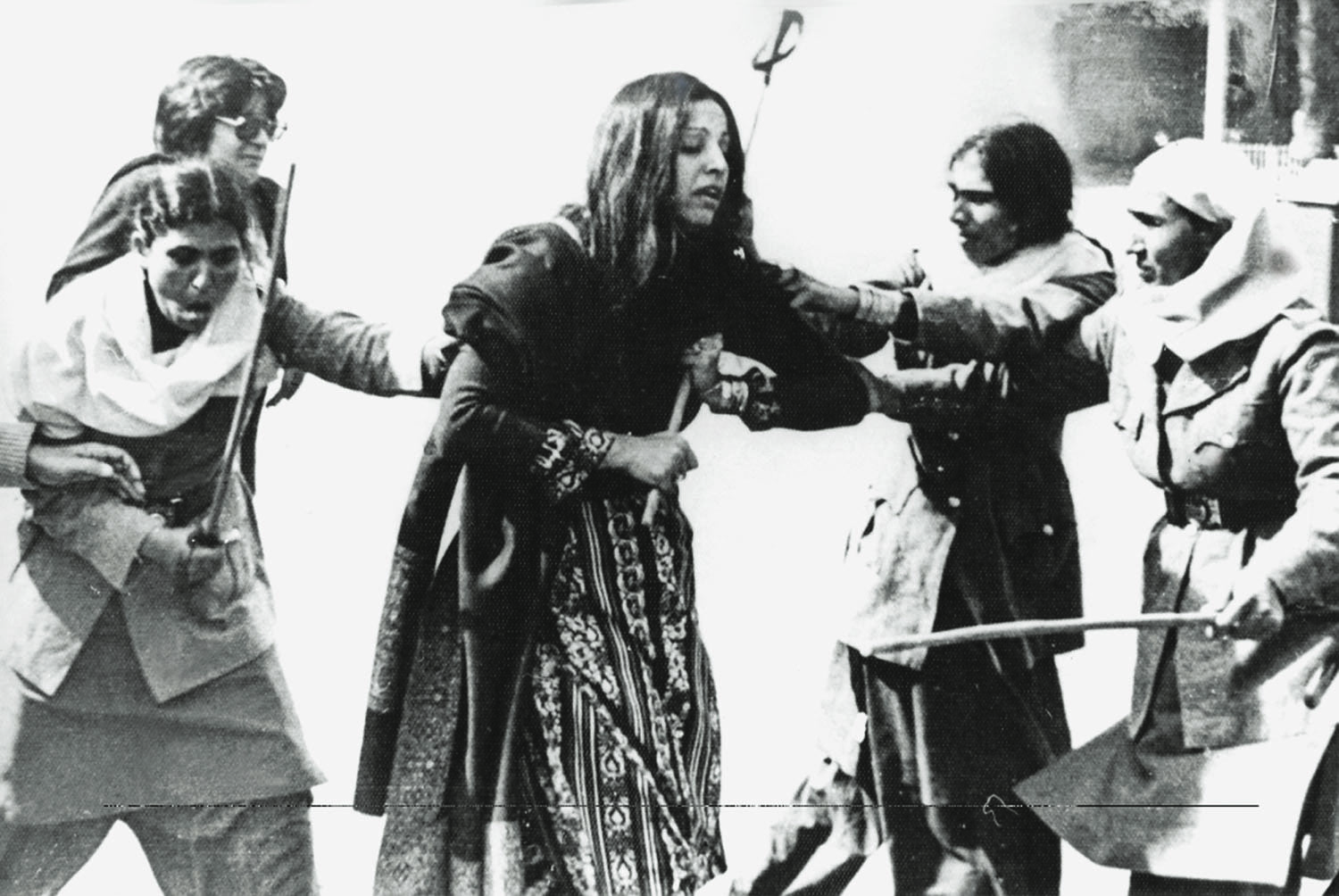 BUSHRA Aitzaz, a human rights activist, was one of the women who were arrested during a protest organised by the Women’s Action Forum in Lahore in February 1983. The protestors were subjected to brutal violence at the hands of policemen armed with batons and teargas.| Photo: Aitzaz Ahsan Archives.